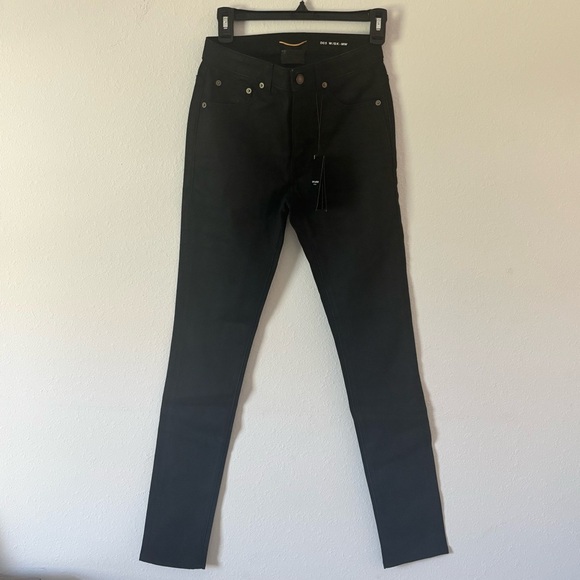 Womens NEW Saint Laurent Paris Black Skinny Jeans Women’s Size 26 NWT - Picture 1 of 8